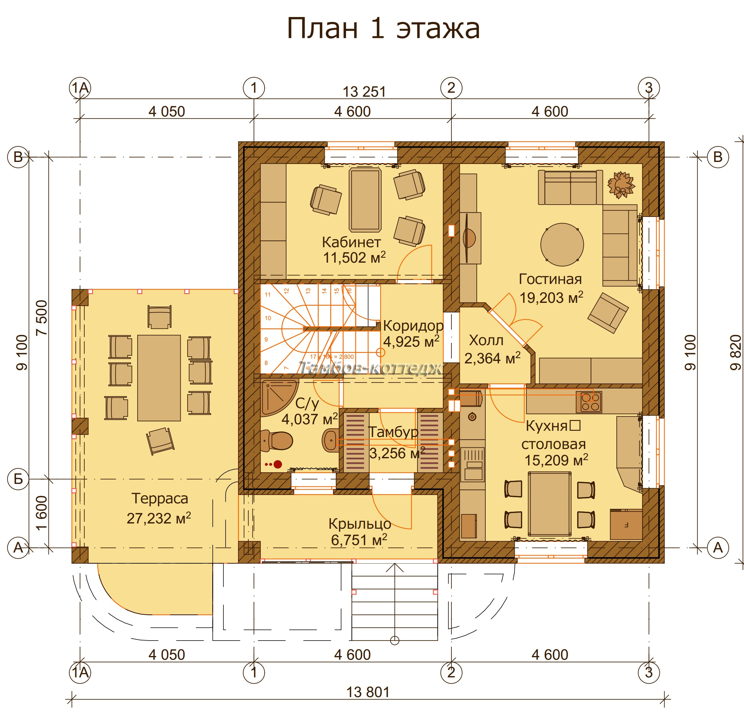 Проект дома площадью 233 м2, фото, описание - заказать в Тамбове